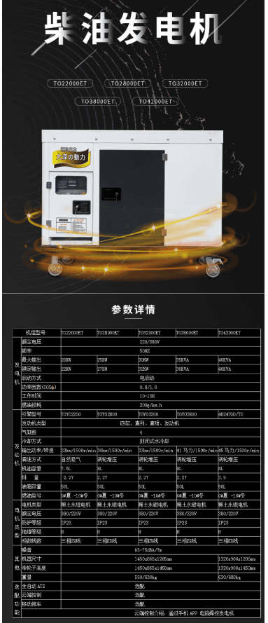 大澤動力TO32000ET柴油發(fā)電機全自動詳情